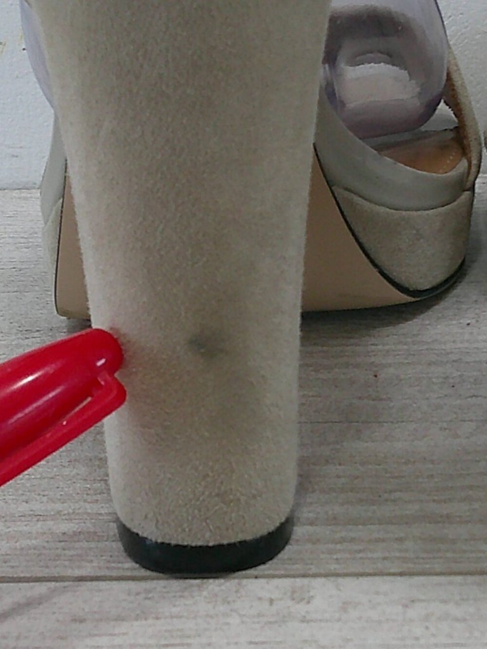 Calvin Klein Bette Clay / Greyish Platform Open-toe Sandals Block Heel Size 7 - Picture 9 of 13